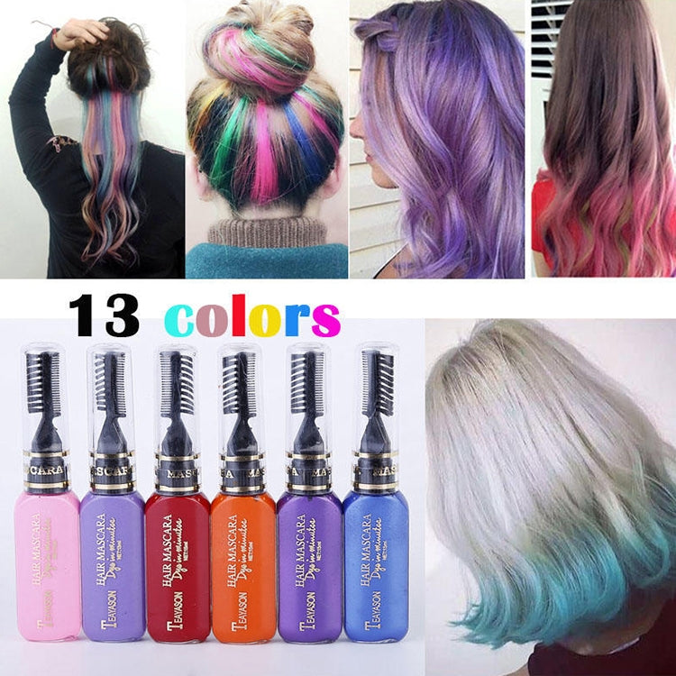 One-time Hair Temporary Color Hair Dye Non-toxic DIY Hair Color Mascara Dye Cream Hair
