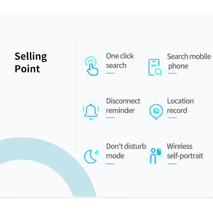 HYC-S9 2 PCS Round Bluetooth Object Finder Mobile Phone Tracking Locator Anti-Lost Two-Way Alarm