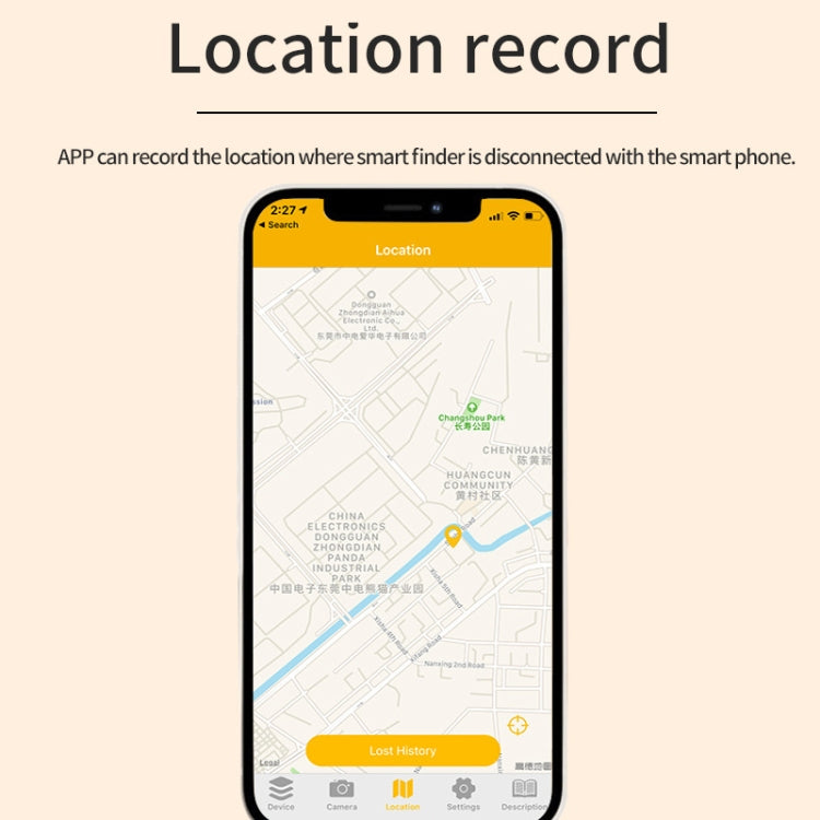 HYC-S9 2 PCS Round Bluetooth Object Finder Mobile Phone Tracking Locator Anti-Lost Two-Way Alarm
