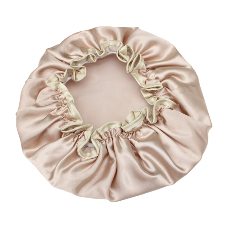 Lovely Thick Women Satin Colorful Double Waterproof Hair Cover Bathing Cap