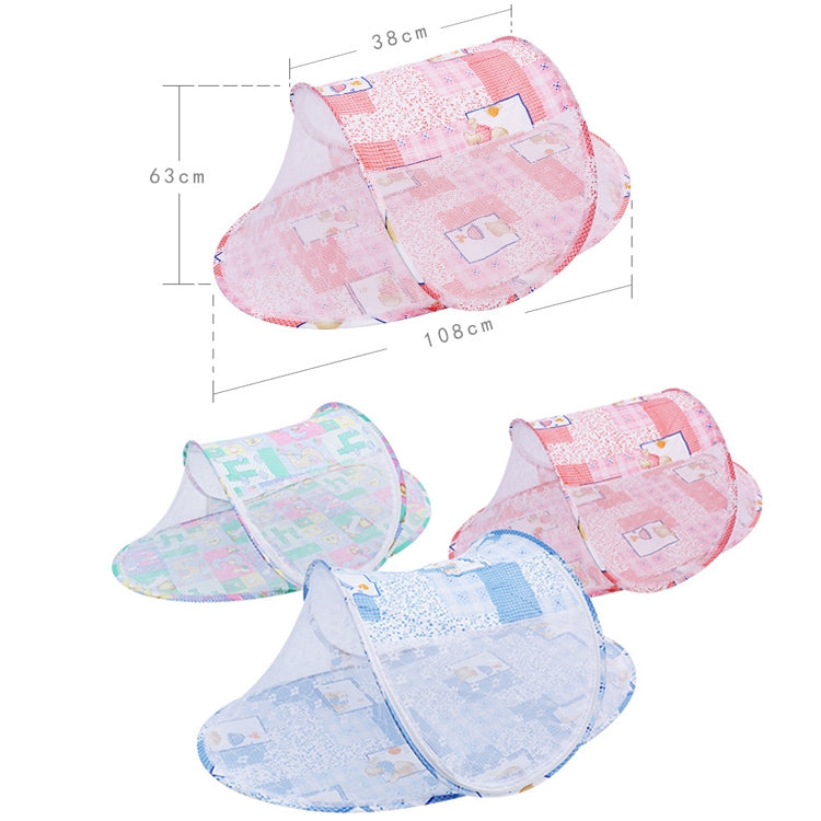 WZ-001 Multifunctional Cartoon Boat-shaped Children Folding Zipper Mosquito Net