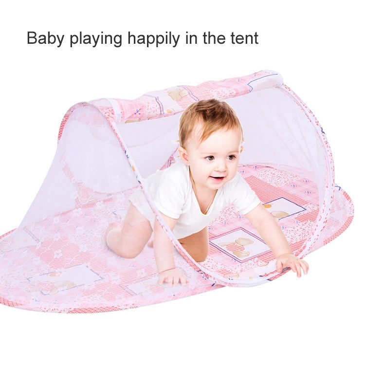 WZ-001 Multifunctional Cartoon Boat-shaped Children Folding Zipper Mosquito Net