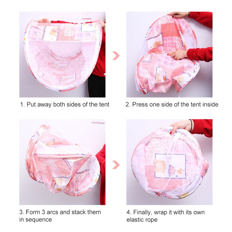 WZ-001 Multifunctional Cartoon Boat-shaped Children Folding Zipper Mosquito Net