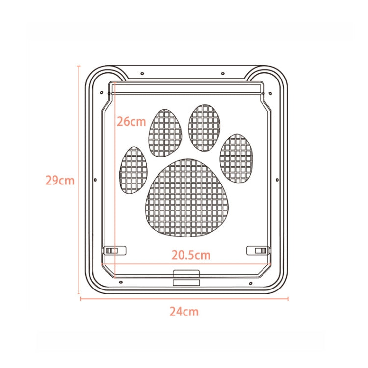 Pet Supplies Dog Paw Print Door Bite-Proof Small Dog Cat Screen Window Door Cat And Dog Door