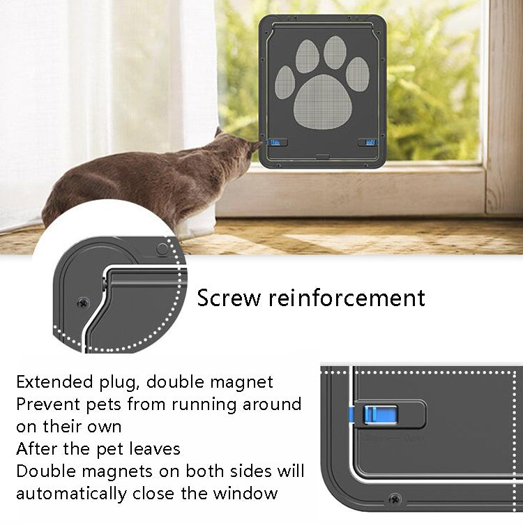 Pet Supplies Dog Paw Print Door Bite-Proof Small Dog Cat Screen Window Door Cat And Dog Door