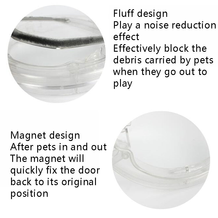 Pet Supplies PC Material Round Glass Door Cat Puppy Door Hole