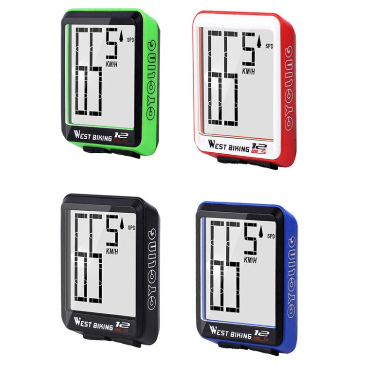 WEST BIKING Mountain Road Bike Wireless Big Character Table Big Screen Waterproof Night Light Speed Speedometer