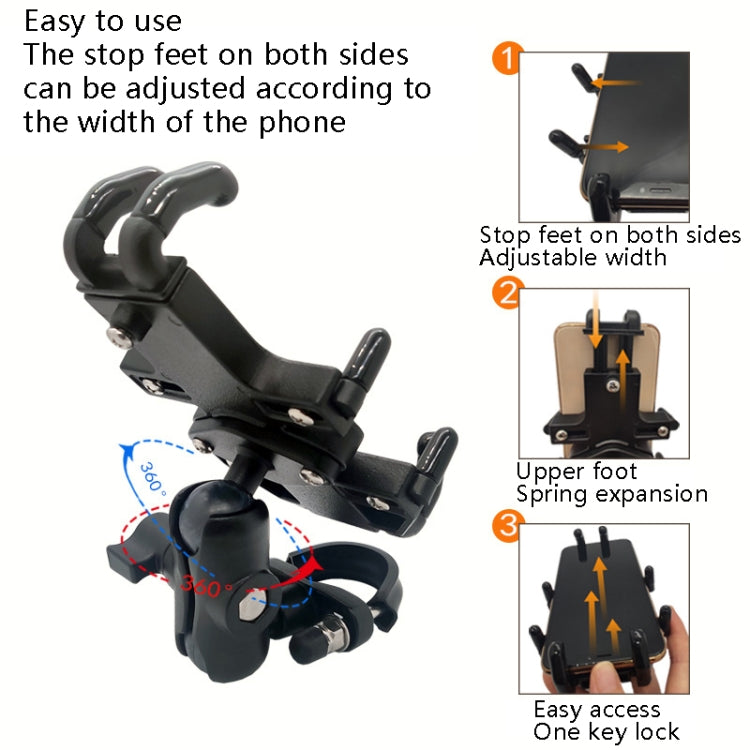N-STAR NJN001 Motorcycle Bicycle Compatible Mobile Phone Bracket Aluminum Accessories Riding Equipment