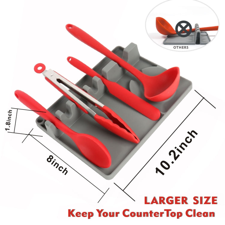 2 in 1 Kitchen Silicone Spoon Holder Shelf