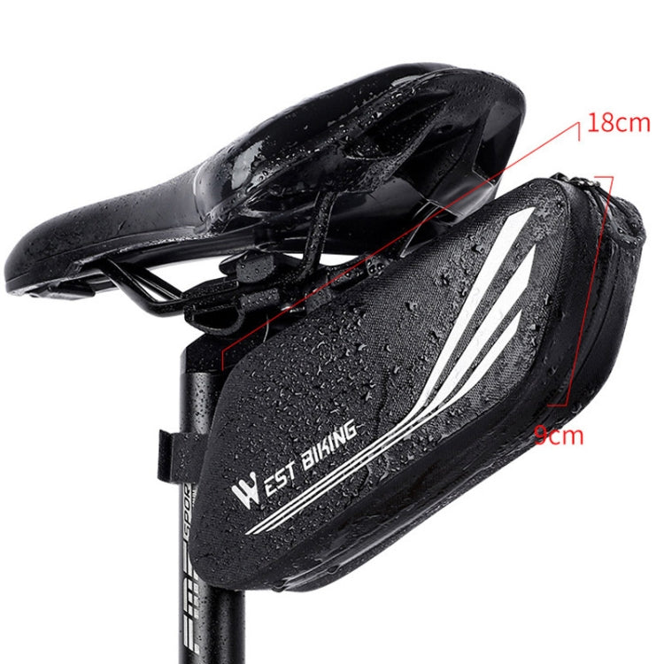 WEST BIKING YP0707219 Bicycle Portable Reflective Tail Bag Waterproof Saddle Bag Hard Shell Seat Tube Bag Riding Equipment