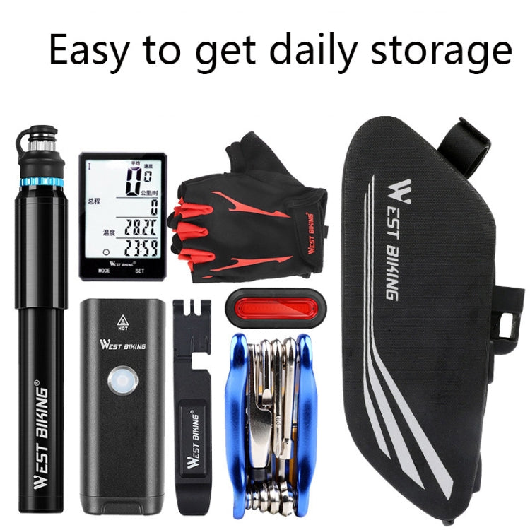 WEST BIKING YP0707219 Bicycle Portable Reflective Tail Bag Waterproof Saddle Bag Hard Shell Seat Tube Bag Riding Equipment