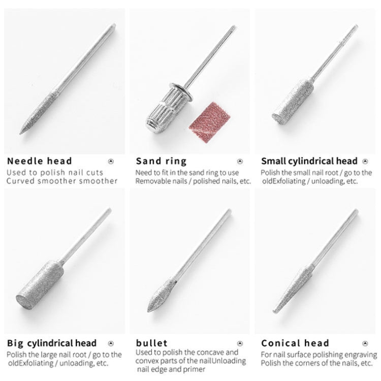 Mini Electrical Nail Grinding Machine USB Portable Electrical Grinder Set