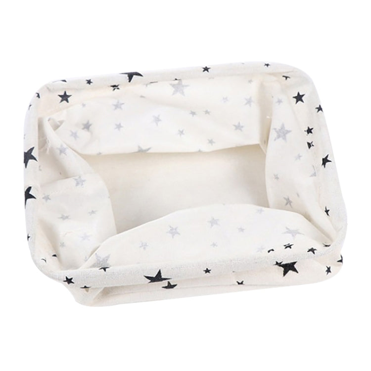 2 PCS Canvas Desktop Storage Basket Sundries Storage Box with Handle