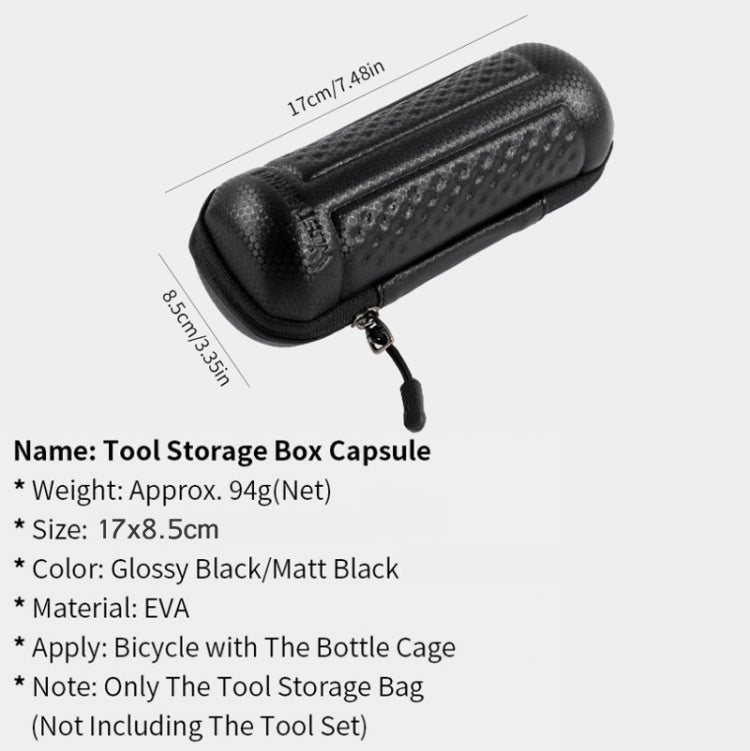 WEST BIKING 1.2L Bicycle EVA Hard Shell Water Bottle Bag With Bottle Cage