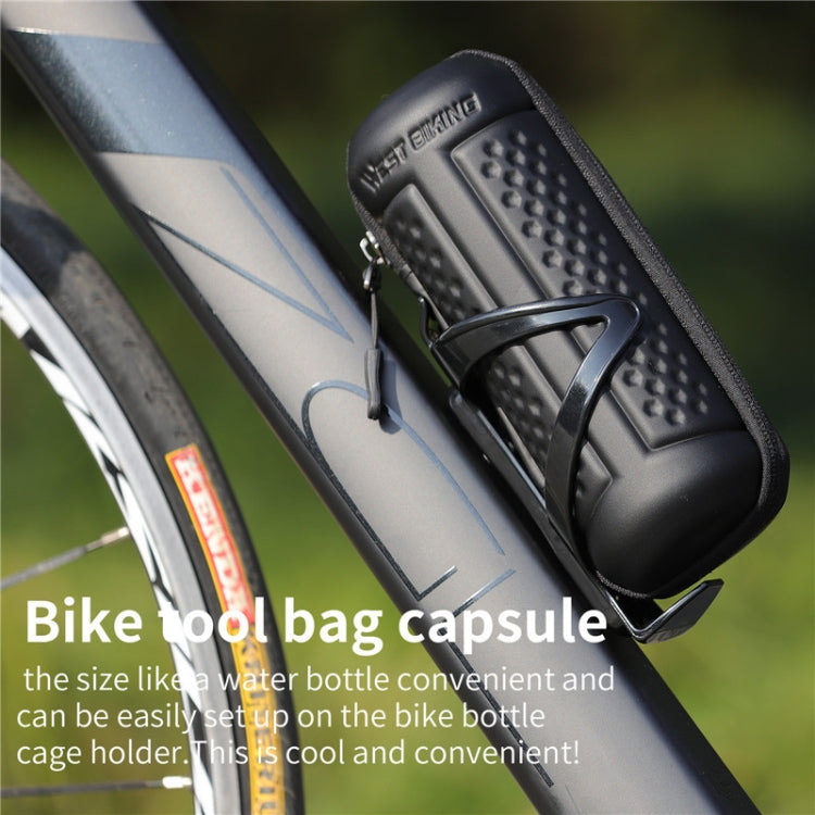 WEST BIKING 1.2L Bicycle EVA Hard Shell Water Bottle Bag With Bottle Cage