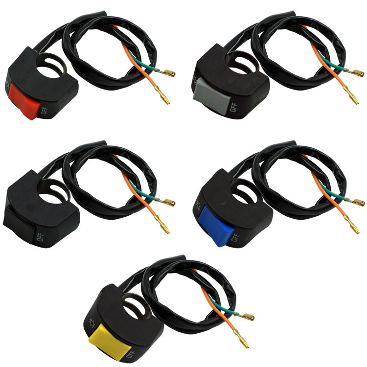 5 PCS Motorcycle Handlebar Tap Switch LED Headlight Break Extinguishing Fire Double Flash Switch