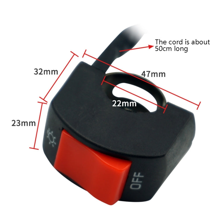 5 PCS Motorcycle Handlebar Tap Switch LED Headlight Break Extinguishing Fire Double Flash Switch