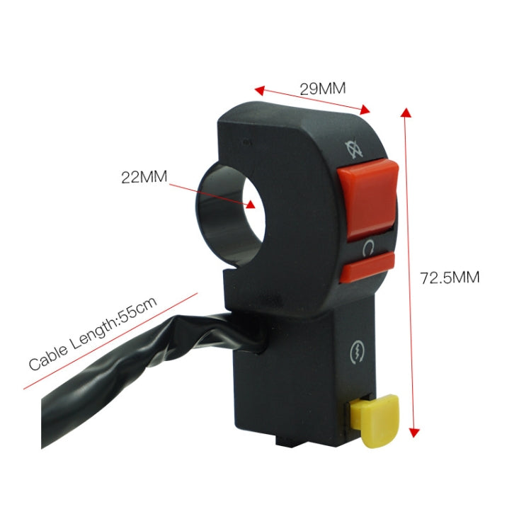 3 PCS Motorcycle Off-Road Vehicle ATV Accessories Hand Holder Headlight Flameout Start Switch