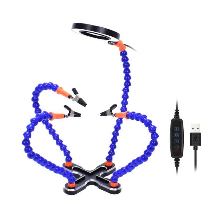 Aluminum Alloy 4-Claw Aircraft Model Universal Arm With Light & Welding Station