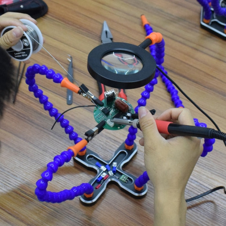 Aluminum Alloy 4-Claw Aircraft Model Universal Arm With Light & Welding Station