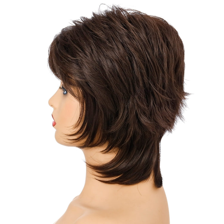 Women Short Hair Wig Full Bangs Chemical Fiber Hair Cover