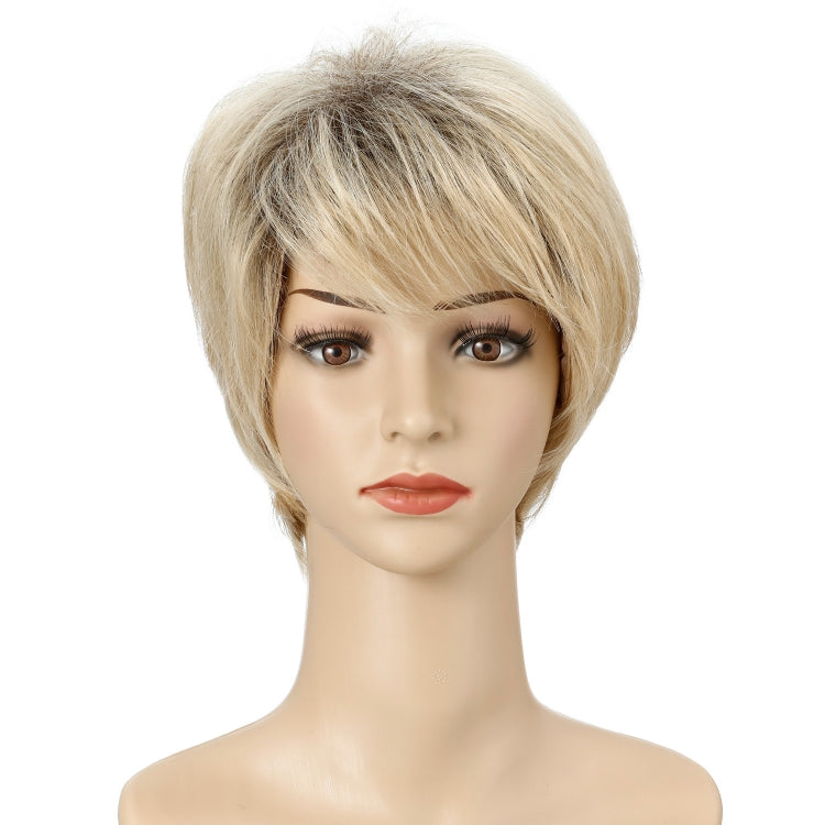Ladies Gold Short Hair Set Wigs