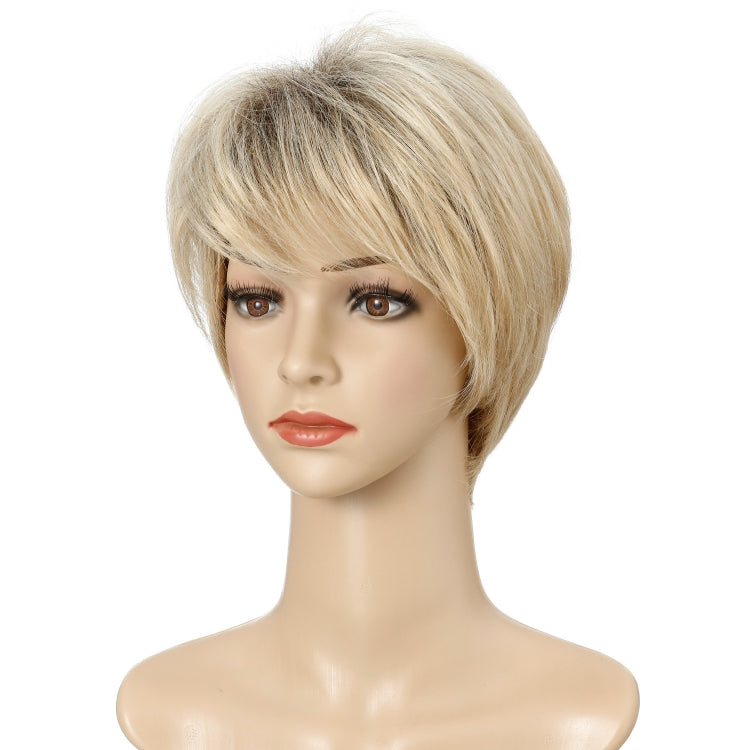 Ladies Gold Short Hair Set Wigs