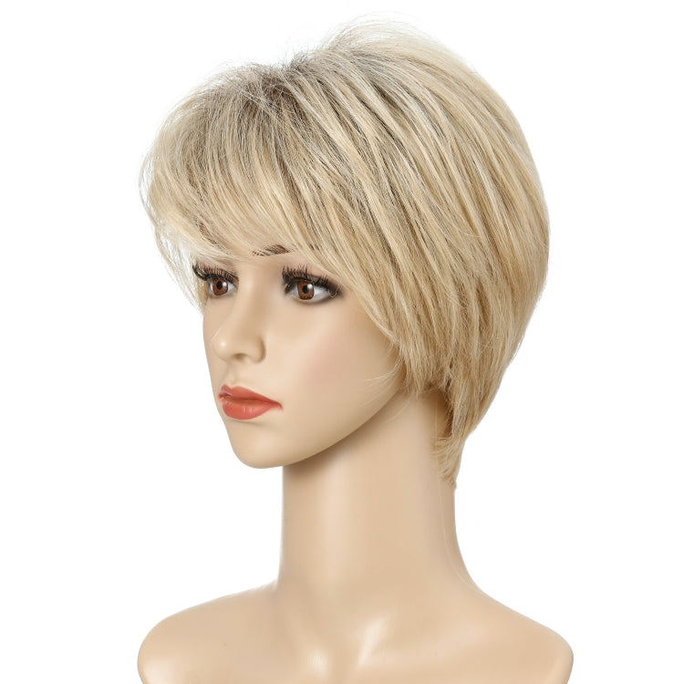 Ladies Gold Short Hair Set Wigs