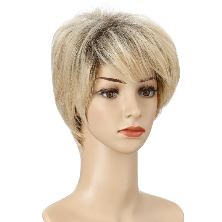 Ladies Gold Short Hair Set Wigs