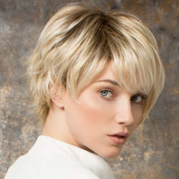 Ladies Gold Short Hair Set Wigs