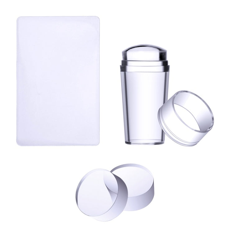 Nail Printing Tool 3.6cm Print Head Frosted Transparent Chess Stamp With Cover