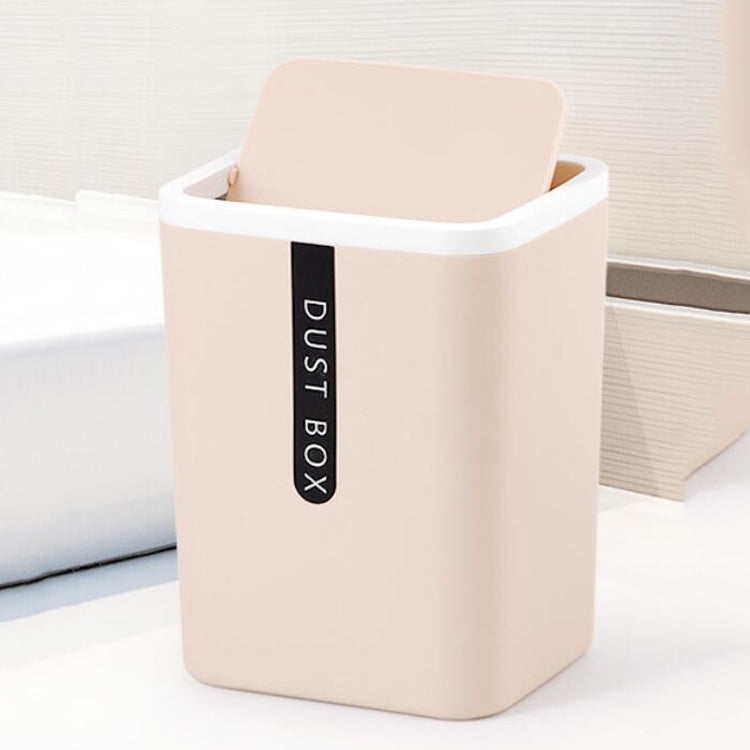 Mini Office Coffee Table Desktop Plastic Shake Lid Storage Trash Can