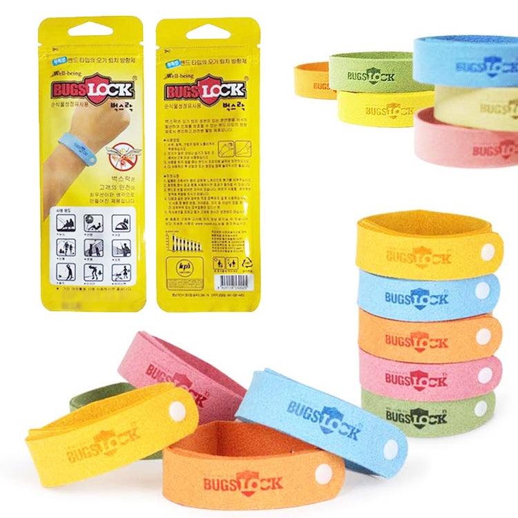 5pcs BUGS Mosquito Repellent Bracelet Mosquito Ring Outdoor Mosquito Bracelet Color Random Delivery