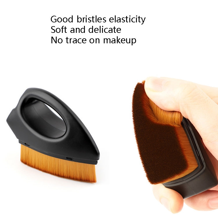 Iron Foundation Brush Soft Hair Blush Powder Brush Repair Volume Loose Powder Brush Plating Blue Brown Hair (OPP Bag Packaging)