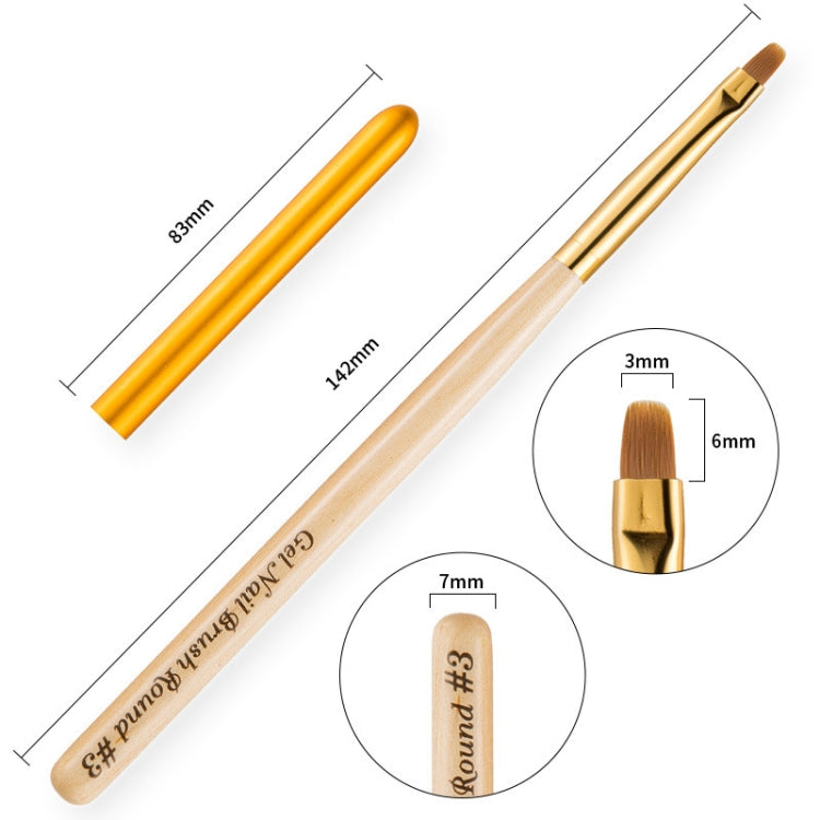 Nail Art Pen Nail Round Head Phototherapy Pen Painted Pen Brush Beauty Brush