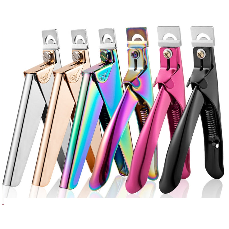 Nail Word Cut French U-Shaped Cut Fake Nail Cut Stainless Steel Nail Knife, Color Classification: Silver