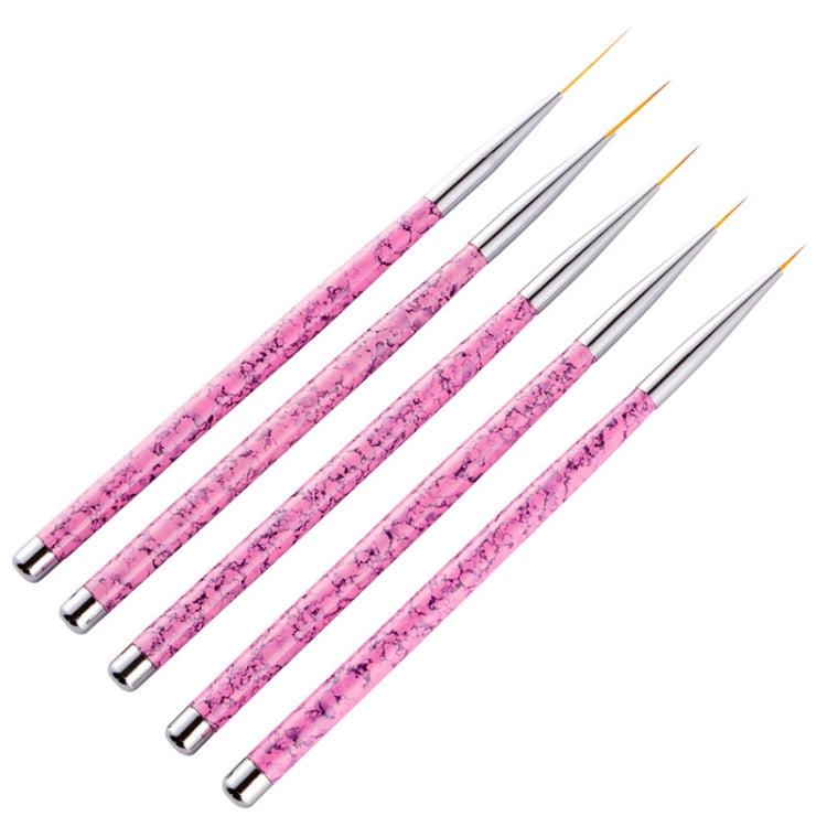 5 in 1 7/9/11/15 / 20mm Nail Art Draw Line Pen Nails Painted Brush