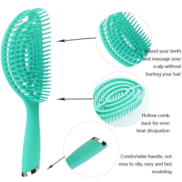 3 in 1 Plastic Curly Hair Salon Comb Set Hollow Massage Mosquito Comb