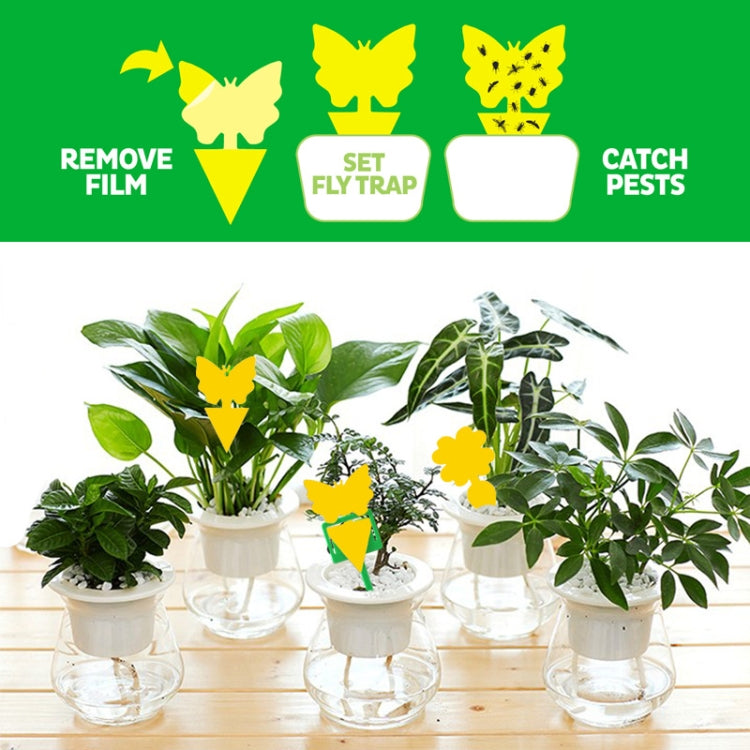 10pcs Double-Sided Yellow Board Sticky Insect Board Insect Trap Heterogeneous Physical Sticky Insect Board, Random Style Delivery