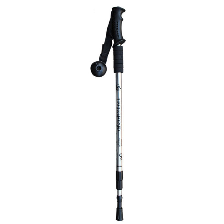 JUNGLELEOPARD 3-Section Straight Handle Aluminum Trekking Pole Multifunctional Walking Hand Crutches
