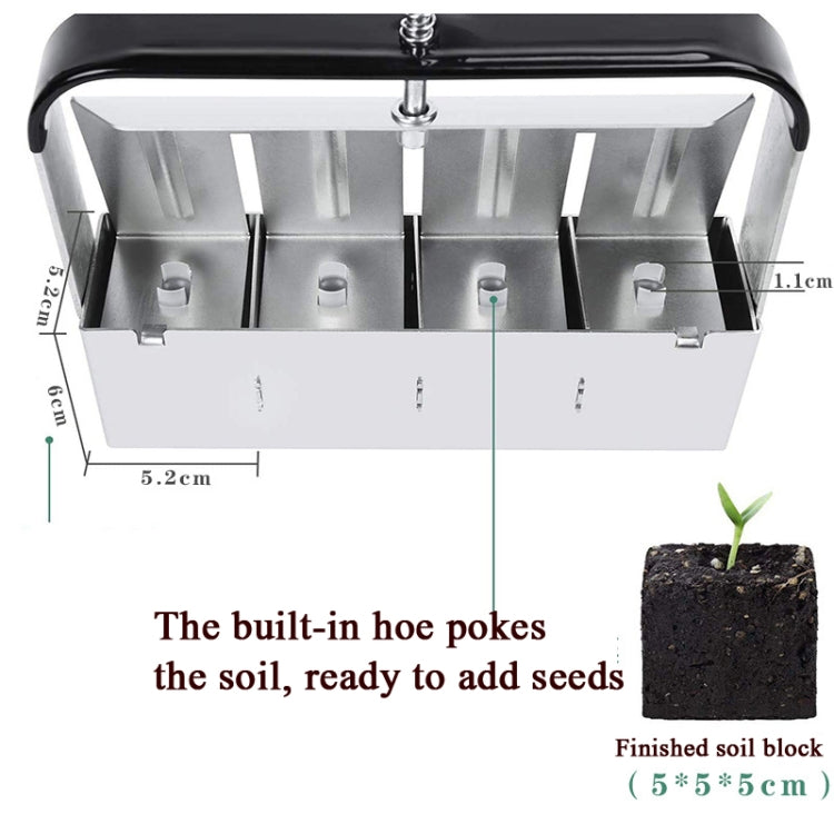Manual Four Earth Block Makers Soil Blocker Garden Tool Seeding Tool