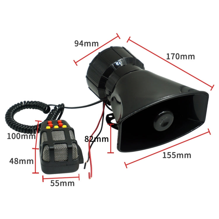12V Motorcycle Off-Road Vehicle Car Loudspeaker Seven-Tone Waterproof Speaker
