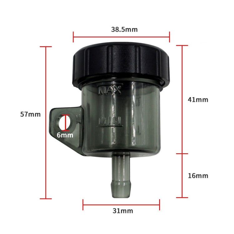 2 PCS Motorcycle Modification Accessories Off-Road Vehicle Large Displacement Straight Pump Transparent Oil Cup Brake Pump Modified Oil Pot