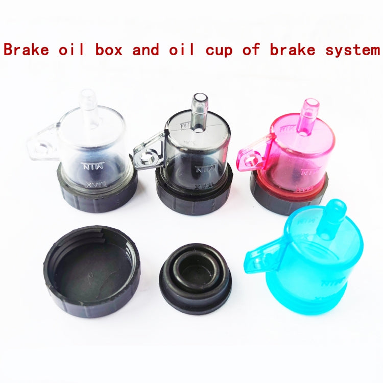 2 PCS Motorcycle Modification Accessories Off-Road Vehicle Large Displacement Straight Pump Transparent Oil Cup Brake Pump Modified Oil Pot