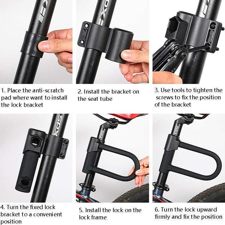 West Biking Bike Lock Motorcycle Wire Lock Anti-Hydraulic Pressure Cut Anti-Theft Lock