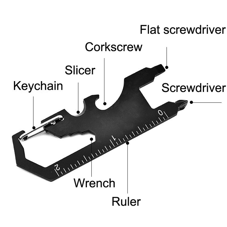 7 in 1 Outdoor Multi-Function Keychain Tool Card