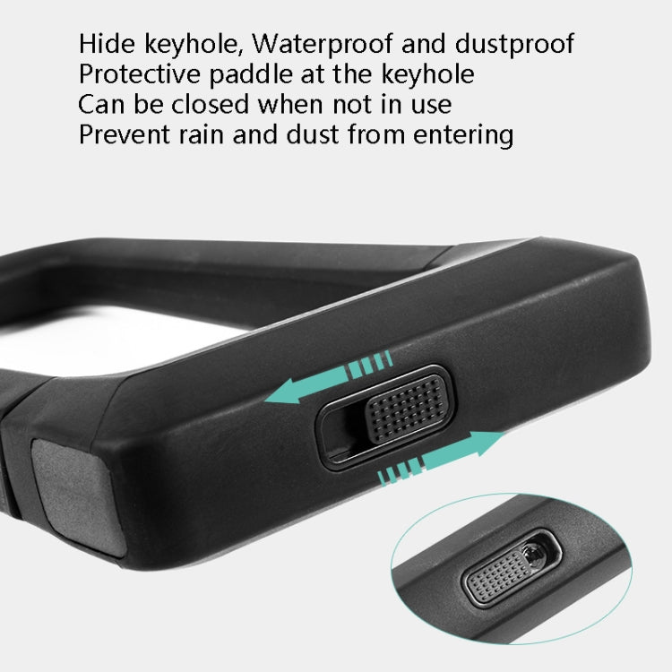 West Biking Silicone U-Shaped Lock Bicycle Lock Universal Waterproof Anti-Collision Alloy Key Lock