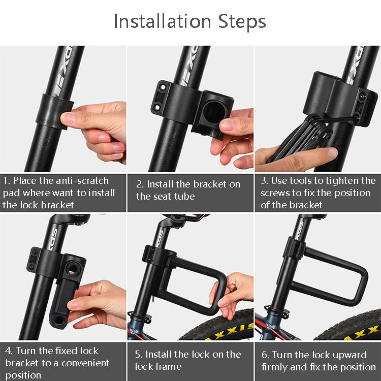 West Biking Silicone U-Shaped Lock Bicycle Lock Universal Waterproof Anti-Collision Alloy Key Lock