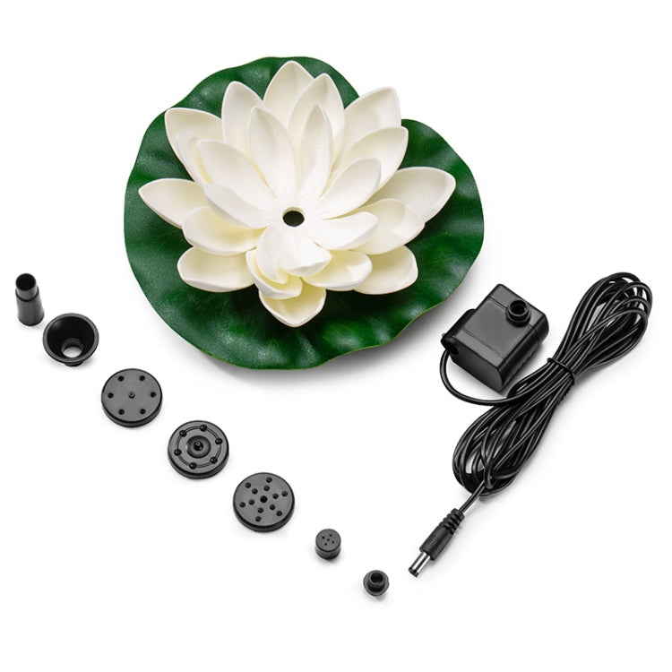 Solar Fountain Floating Views Garden Pool Water Scene, Lotus Leaf Flower Style,Color Random Deilvery