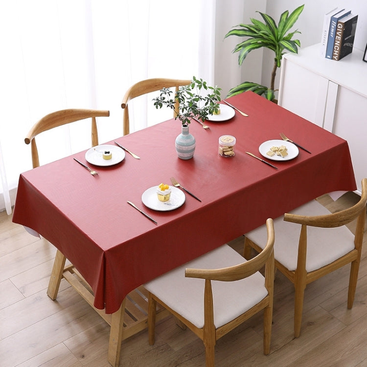 Solid Color PVC Waterproof Oil-Proof And Scald-Proof Disposable Tablecloth